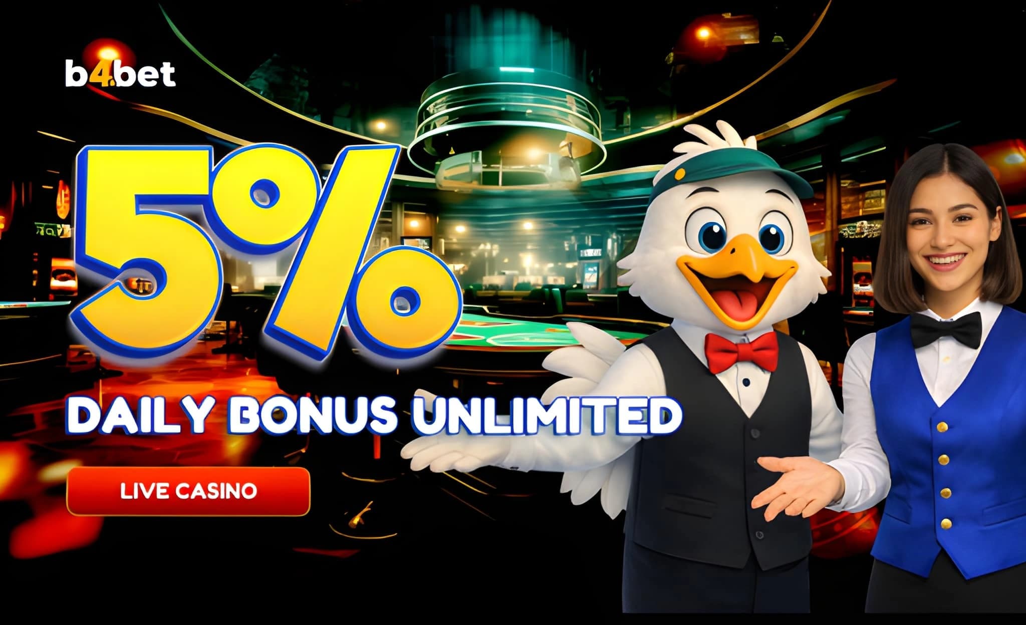 B4bet Philippines 5% Daily Bonus Unlimited